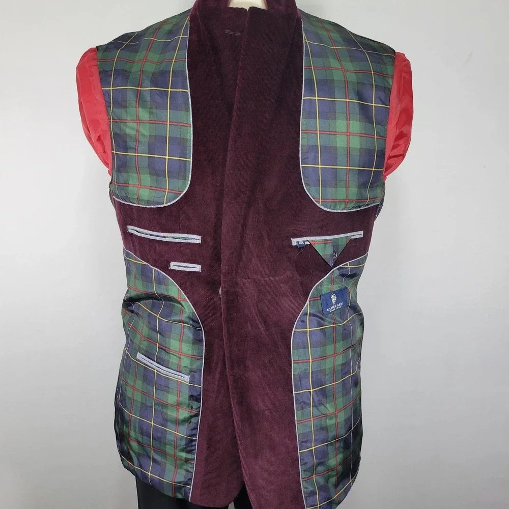 U.S POLO ASSN Men's Sport Coat Blazer‎ Two Button Burgundy Corudory 44R